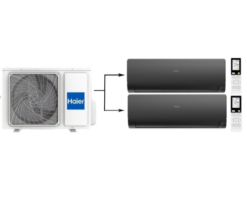 Мульти сплит система на 2 комнаты Haier 2U40S2SM1FA/AS25S2SF2FA-B*2шт