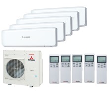 Мульти сплит система на 5 комнат Mitsubishi Heavy SCM100ZS-W/SRK25ZS-W*5шт