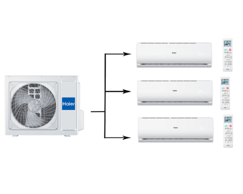 Мульти сплит система на 3 комнаты Haier 3U55S2SR5FA/AS09TS6HRA-M*3шт