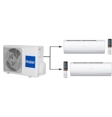 Мульти сплит система на 2 комнаты Haier 2U50S2SM1FA-3/AS25S2SJ1FA-W*2шт