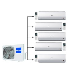 Мульти сплит система на 5 комнат Haier 5U45LS1ERA/AS09BS4HRA*5шт