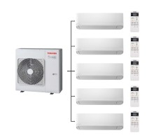 Внешний блок мульти сплит-системы на 5 комнат Toshiba RAS-5M34U2AVG-E/RAS-B07J2KVG-E*5шт