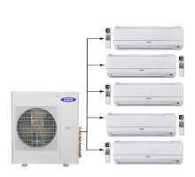 Мульти сплит-система на 5 комнат General Climate GU-M5E42H1/GC-ME07HRI*5шт