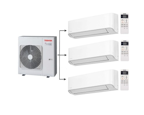 Мульти сплит-система на 3 комнаты Toshiba RAS- 3M26U2AVG-E/RAS-B07J2KVG-E*3шт