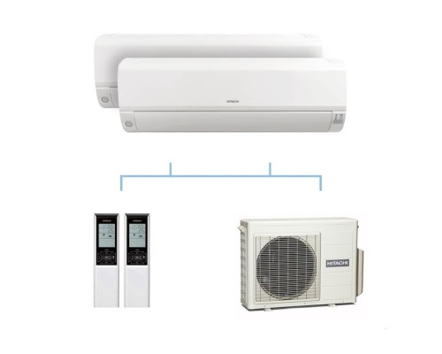 Мульти сплит-система на 2 комнаты Hitachi RAM-33NP2E/ RAK-15QPE*2