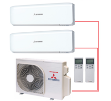 Мульти сплит система на 2 комнаты Mitsubishi Heavy SCM40ZS-W/SKM20ZSP-W*2шт