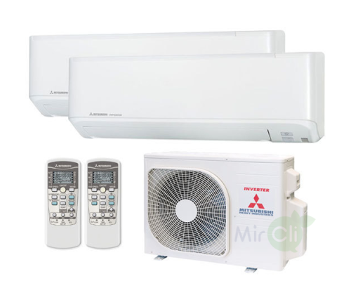 Мульти сплит система на 2 комнаты Mitsubishi Heavy SCM40ZS-W/SKM20ZSP-W*2шт