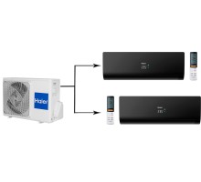 Мульти сплит система на 2 комнаты Haier 2U40S2SM1FA/AS25S2SF1FA-B*2шт