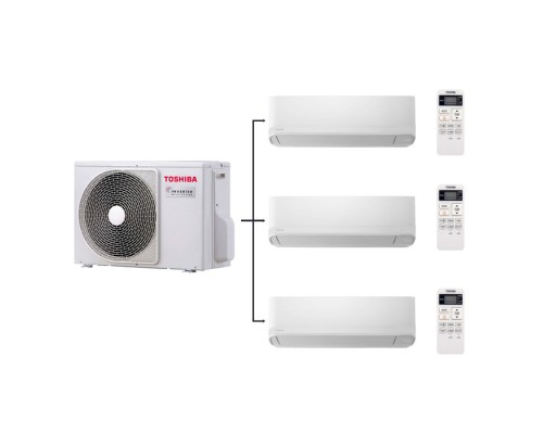 Мульти сплит система на 3 комнат Toshiba RAS-3M18U2AVG-E/RAS-B07J2KVG-E*3шт
